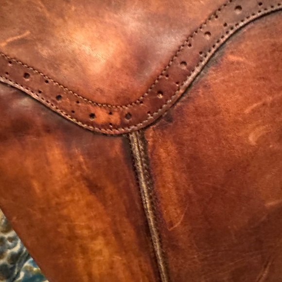 Designer Rubino beautiful soft leather brown cowboy boots - don’t miss this! - Picture 2 of 6